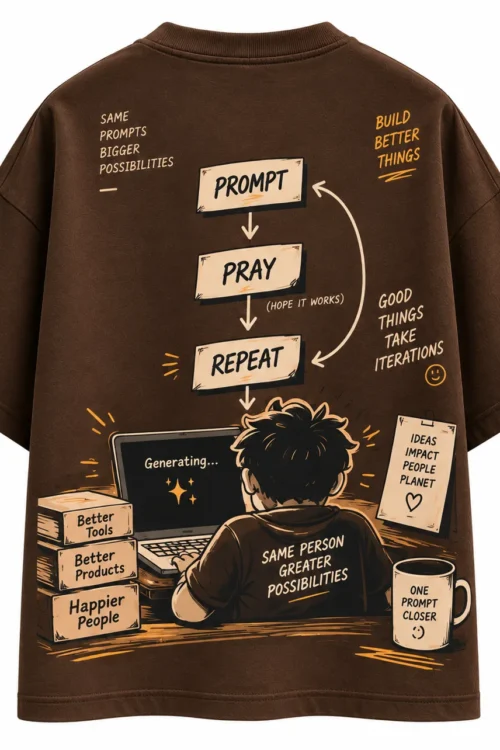 Prompt Pray Repeat AI T-Shirt