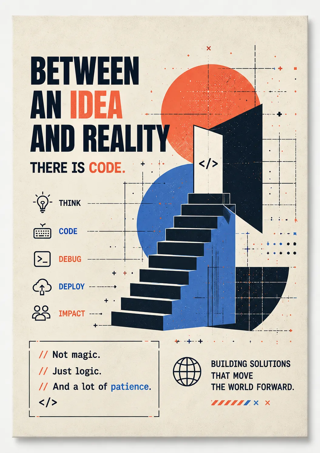 Between an Idea and Reality – A4 Poster