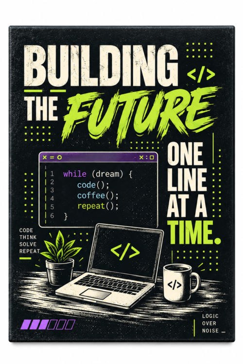 Building the Future, One Line at a Time – Developer Fridge Magnet