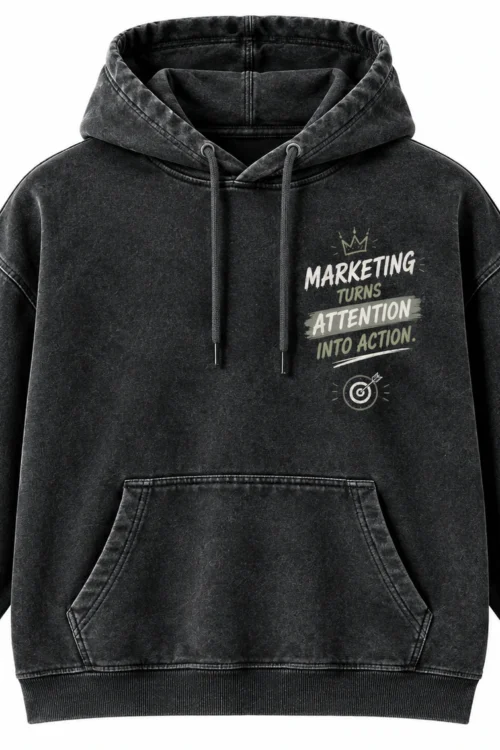 Good Marketing Doesn’t Chase – Black Graphic Hoodie