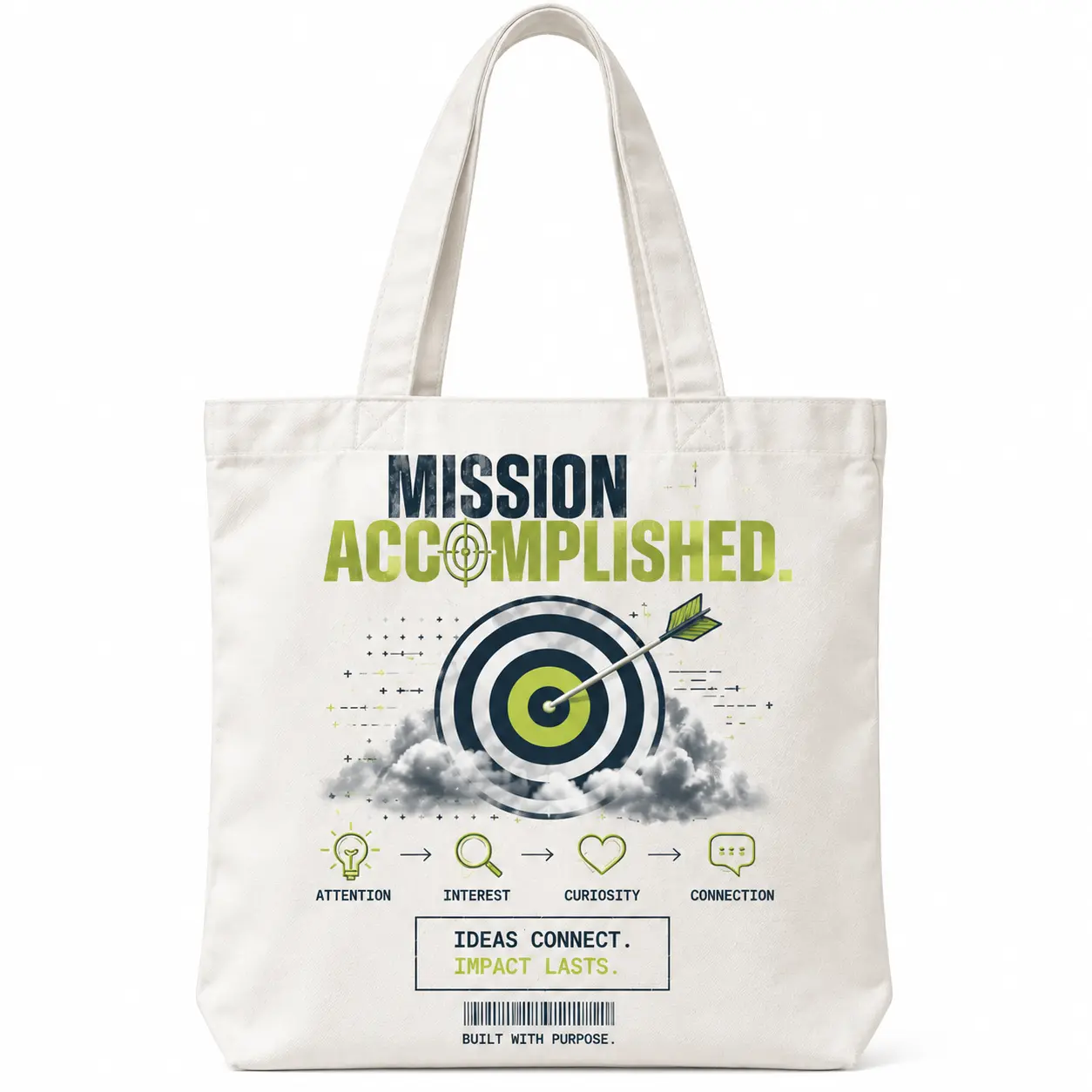 Mission Accomplished – Marketing Graphic White Tote Bag