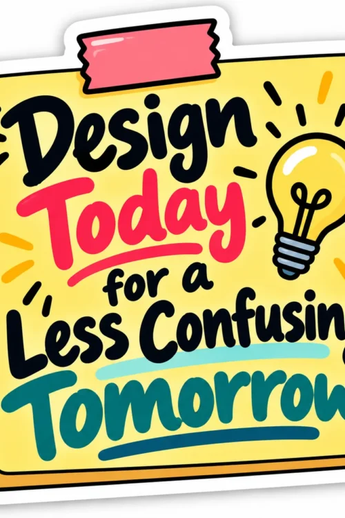 Design Today for a Less Confusing Tomorrow Fridge Magnet