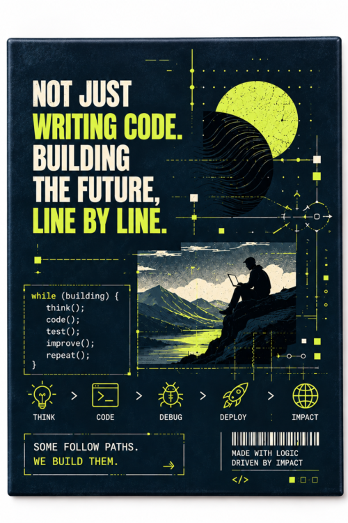 Not Just Writing Code – Developer Fridge Magnet
