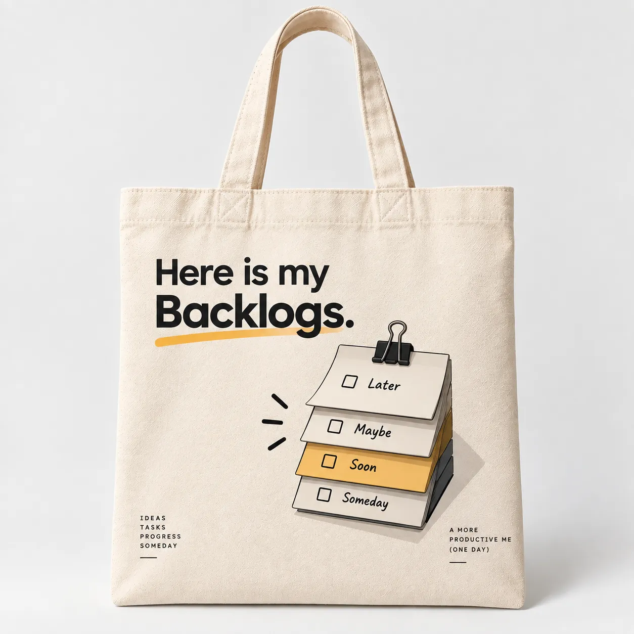 Here Is My Backlogs – Product Manager Tote Bag