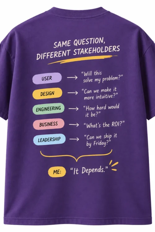 Product Manager – Same Question, Different Stakeholders T-Shirt