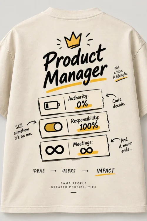 Product Manager – CEO of the Product ,Authority 0%, Responsibility 100% T-Shirt
