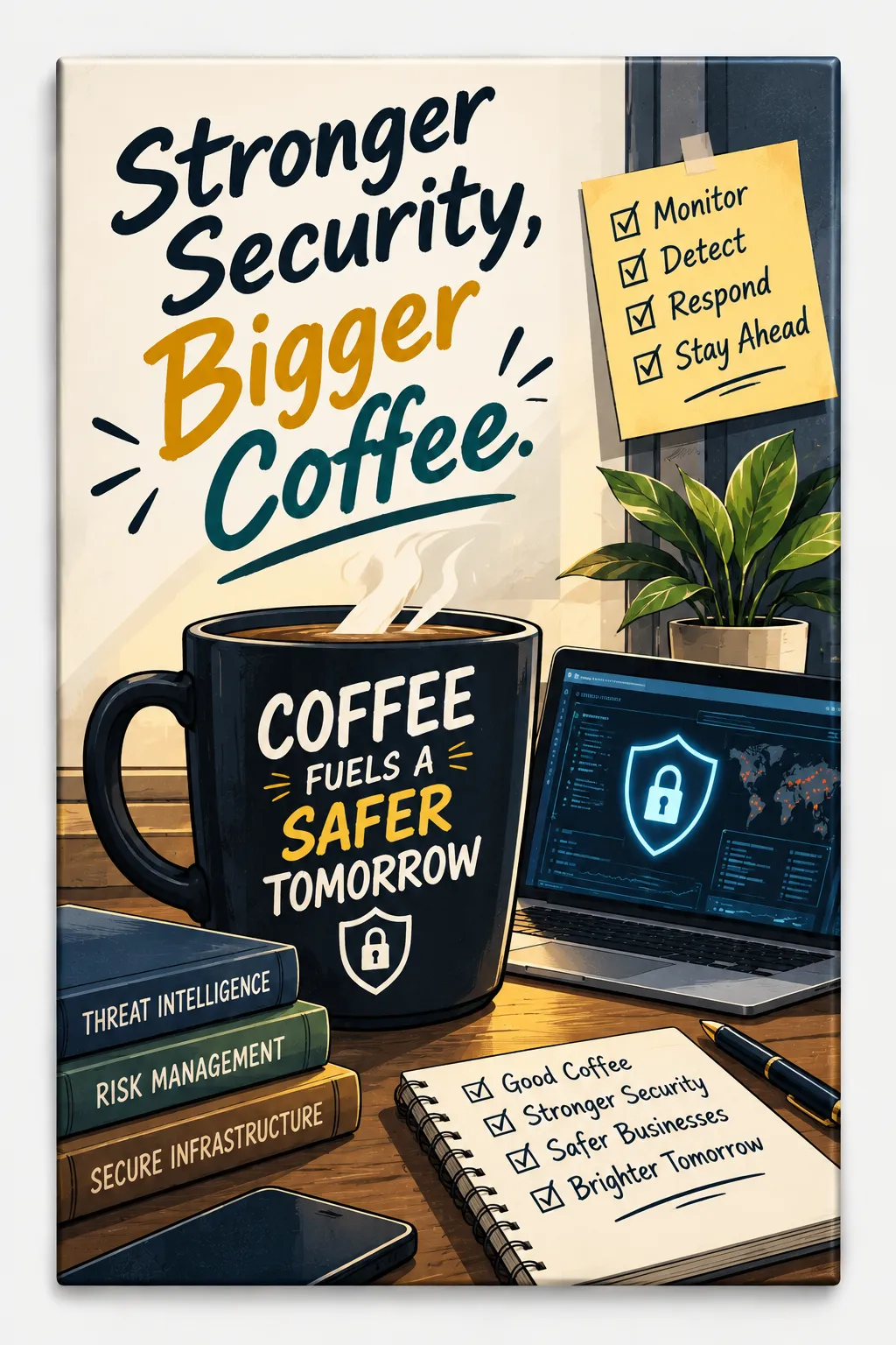 Stronger Security Bigger Coffee Fridge Magnet