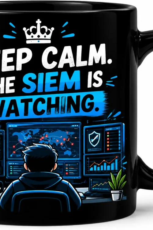 Keep Calm The SIEM Is Watching Coffee Mug