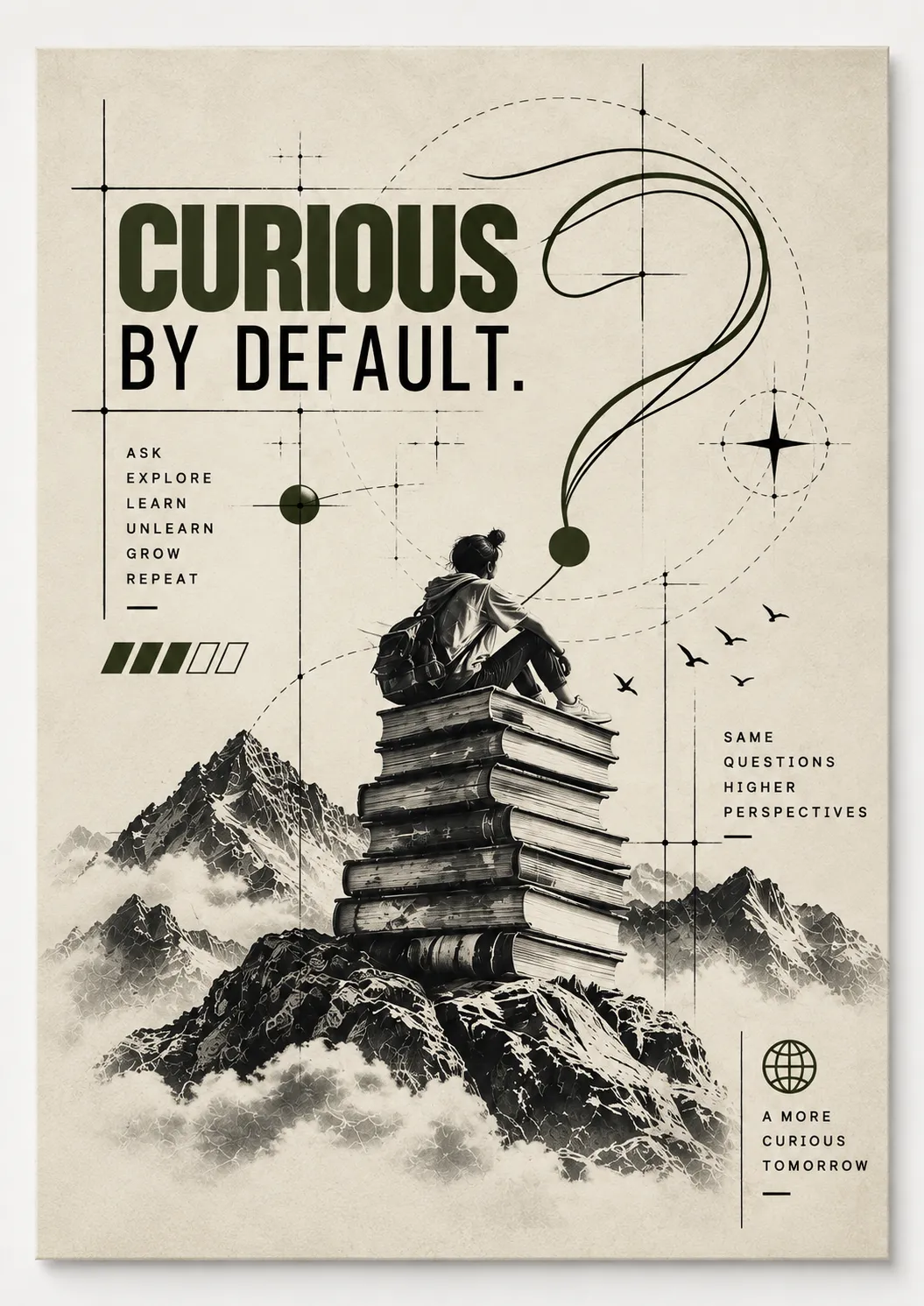 Curious By Default Learning & Development Fridge Magnet