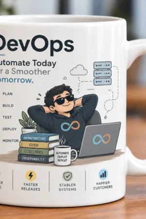 DevOps Automate Deploy Repeat Coffee Mug