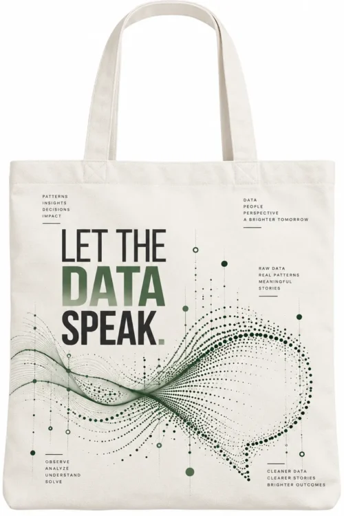 Let the Data Speak Data Science Tote Bag