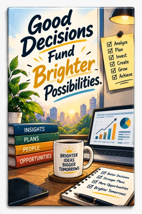 Good Decisions Fund Brighter Possibilities Finance Fridge Magnet