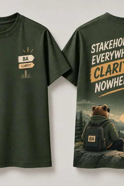 Stakeholders Everywhere Clarity Nowhere Business Analyst T-Shirt