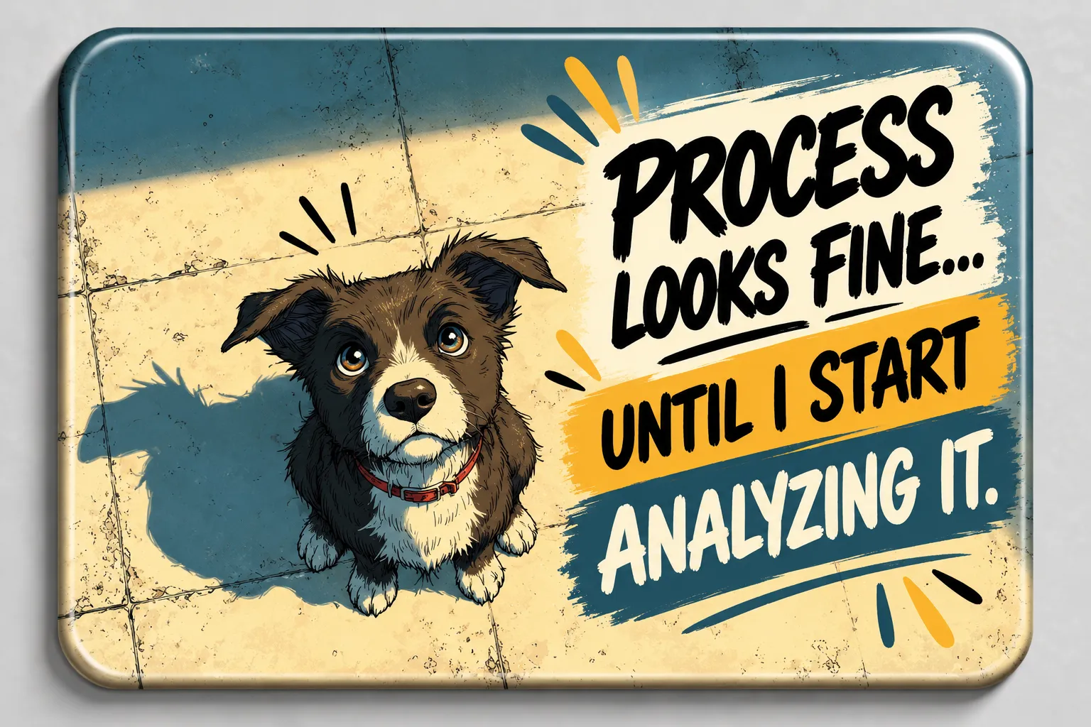 Process Looks Fine Until I Start Analyzing It Business Analyst Fridge Magnet