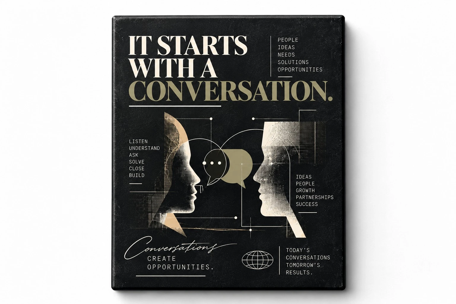 It Starts With a Conversation Sales Fridge Magnet