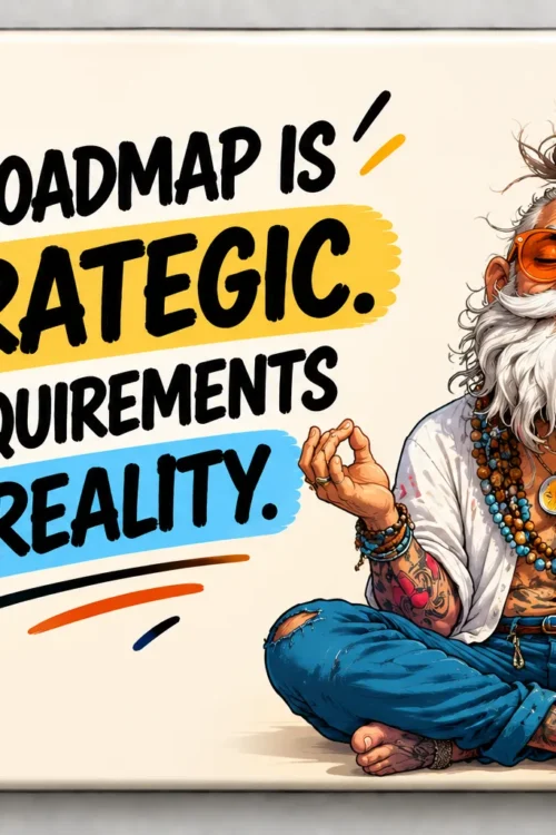 The Roadmap Is Strategic The Requirements Are Reality Business Analyst Fridge Magnet
